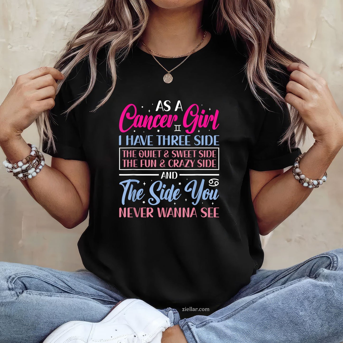 Cancer Girl Zodiac Sign Astrology Astrological Tee TShirt