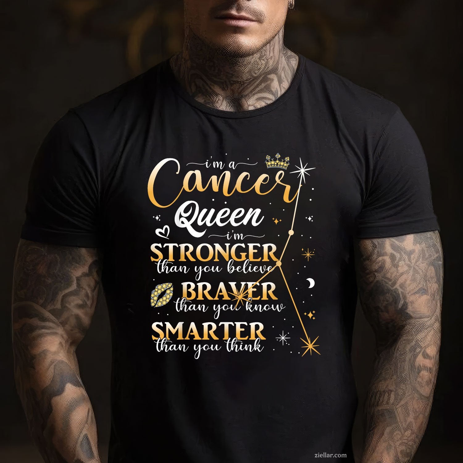 Cancer Zodiac Sign June July Birthday Women Queen Tee TShirt