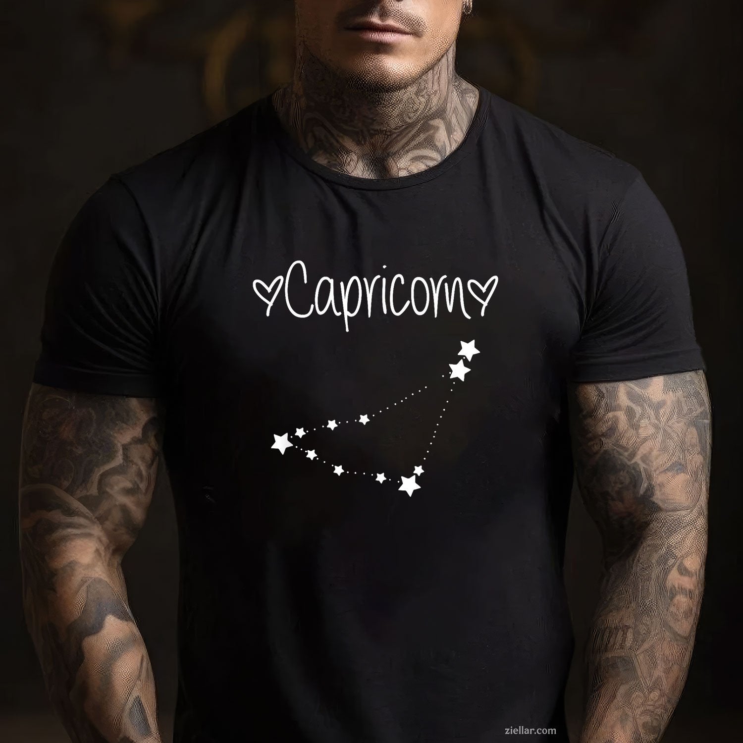 Capricorn Zodiac Horoscope Tee and T-Shirt, December January Birthday Astrology T-Shirt for Men and Women
