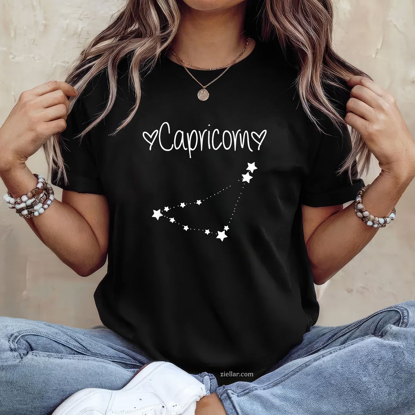 Capricorn Zodiac Horoscope Tee and T-Shirt, December January Birthday Astrology T-Shirt for Men and Women