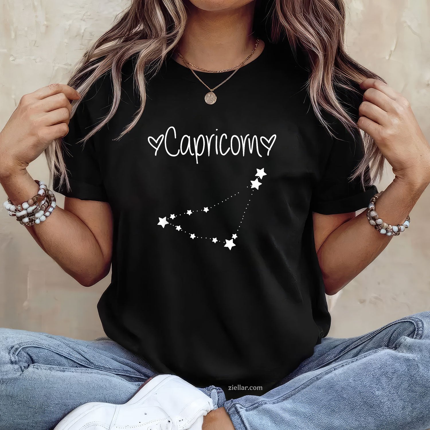 Capricorn Zodiac Horoscope Tee and T-Shirt, December January Birthday Astrology T-Shirt for Men and Women