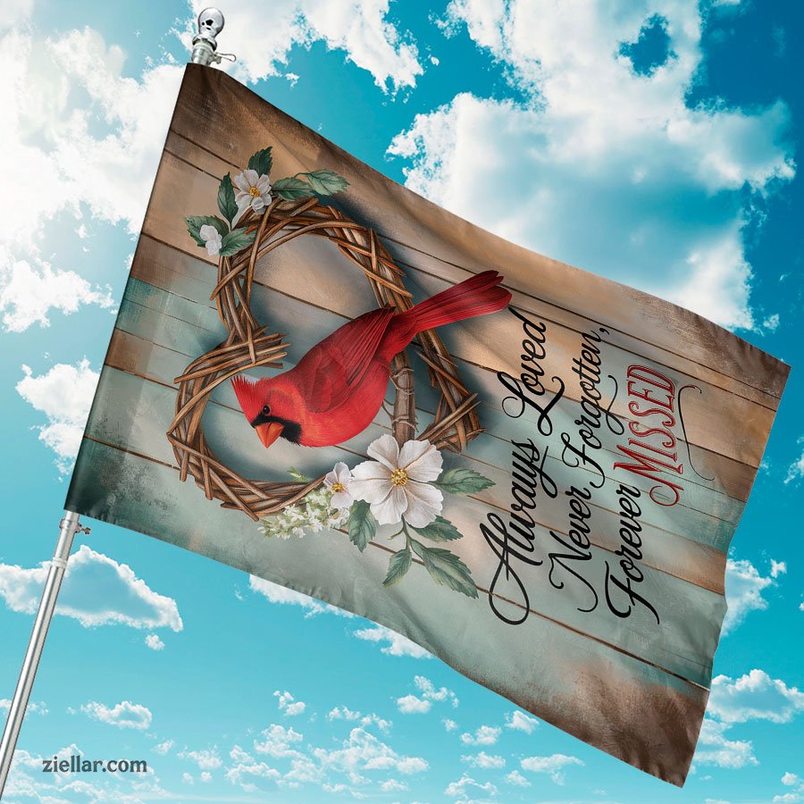 Cardinal Memorial Garden Flag 12x18 Double Sided Yard Banner for Outdoor Gravesite