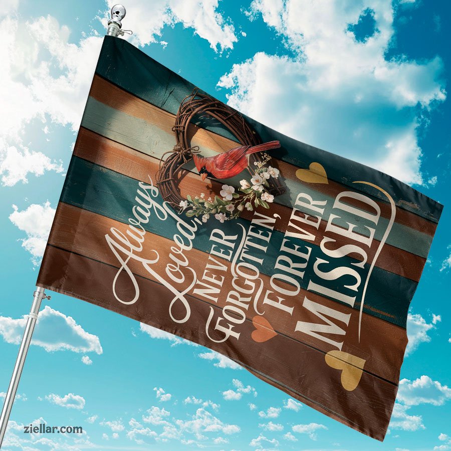 Cardinal Memorial Garden Flag 12x18 Inch, Double Sided Gravesite Outdoor Decor