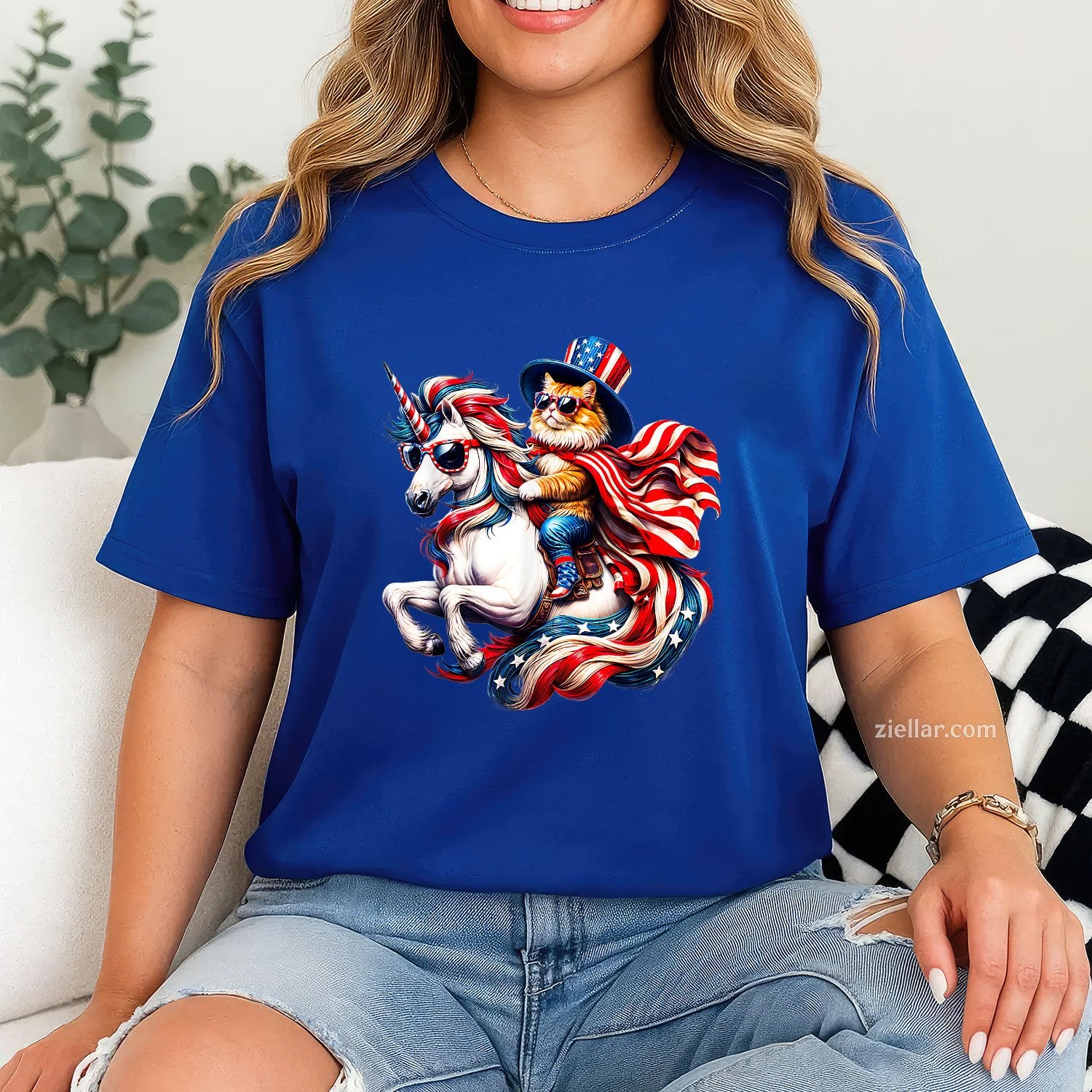 Cat riding Unicorn usa