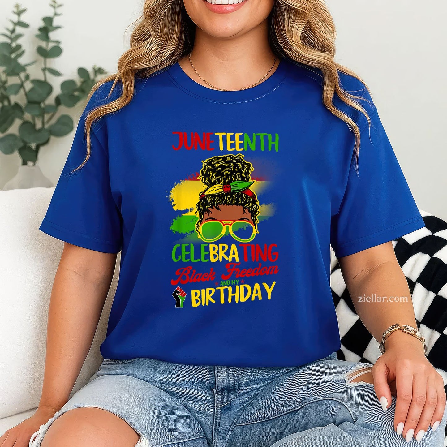 Celebrating Juneteenth And My Birthday June 19th Bday Women TShirt