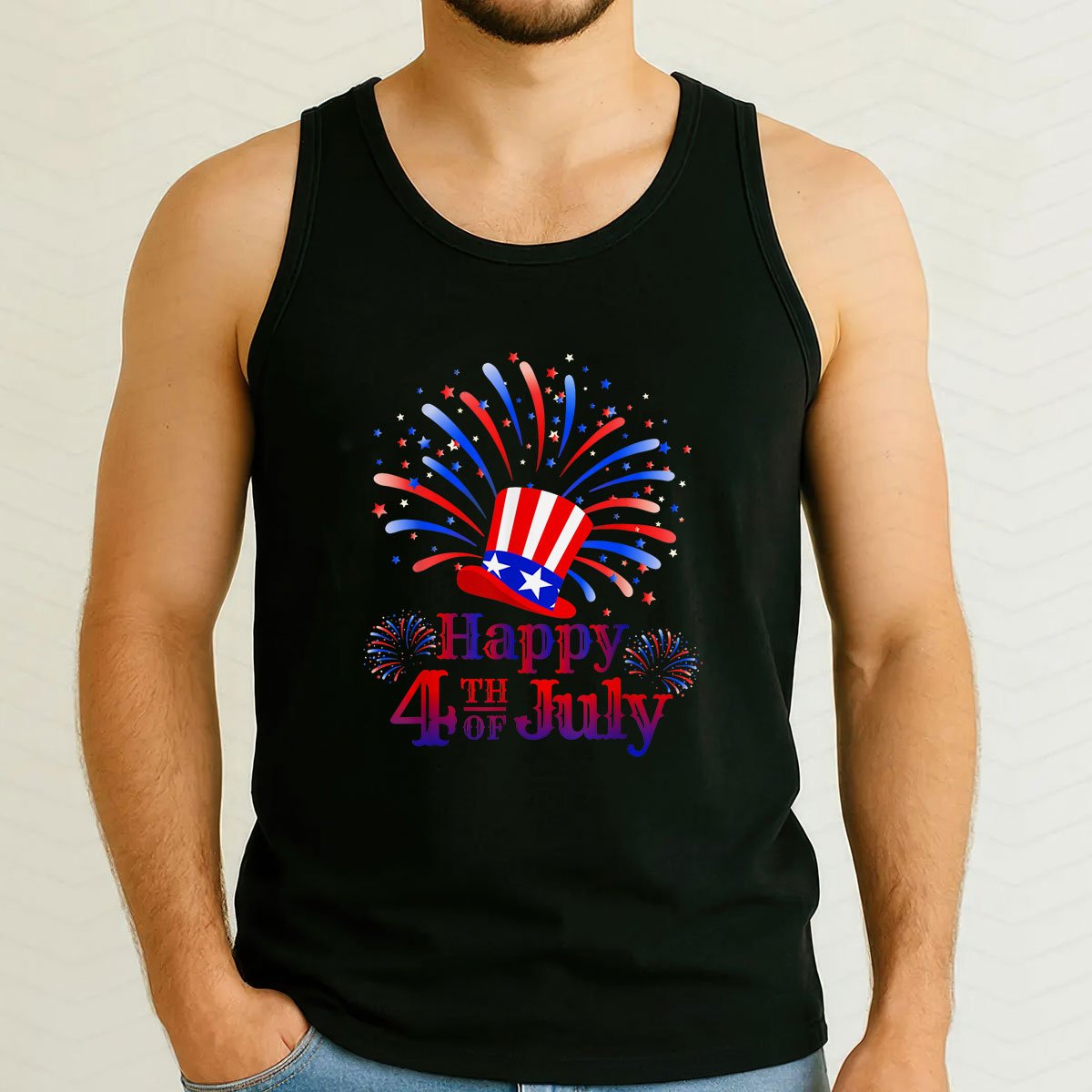Celebrating Freedom Tank Top Shirt, Patriotic USA Independence Day Gift