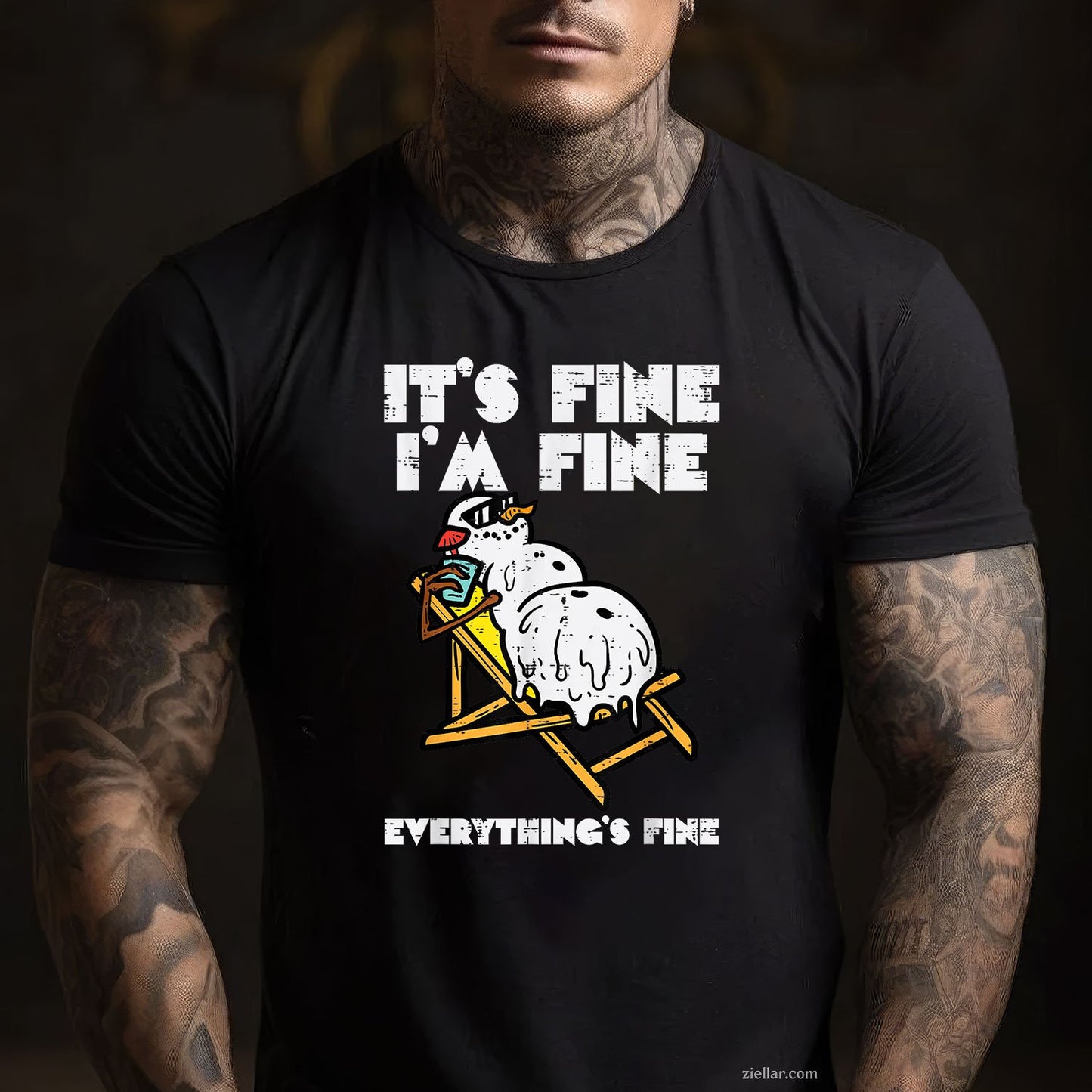 Christmas In July Snowman Melting Fine Funny Men Women