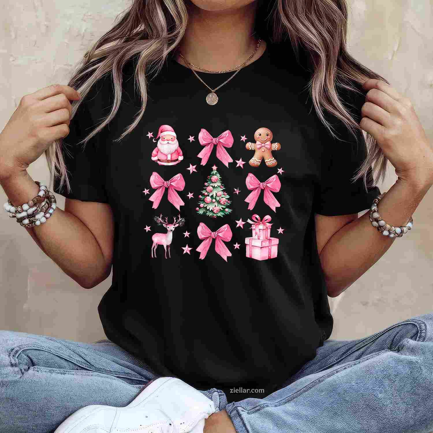Christmas Shirt For Women Buffalo Plaid Reindeer Tree T-Shirt, A Vintage Buffalo Plaid Reindeer Tree Tee