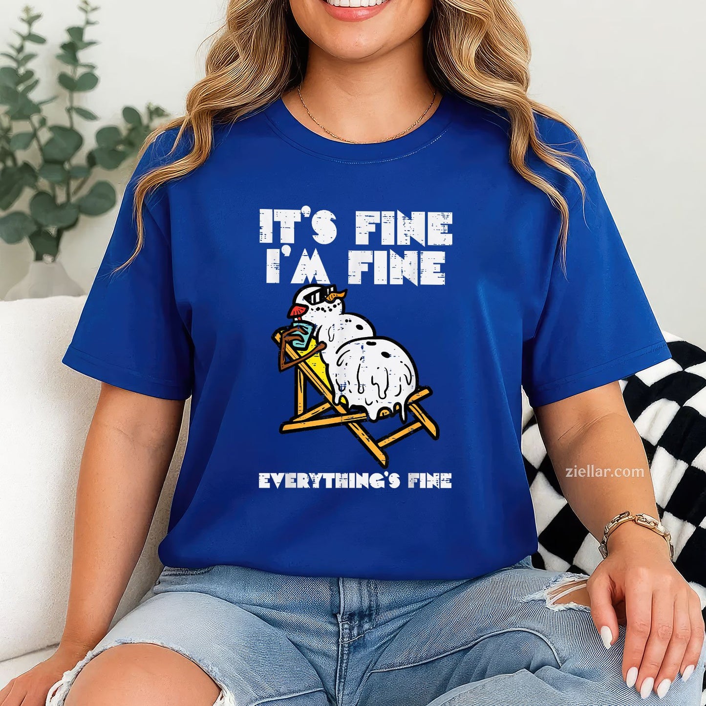 Christmas In July Snowman Melting Fine Funny Men Women