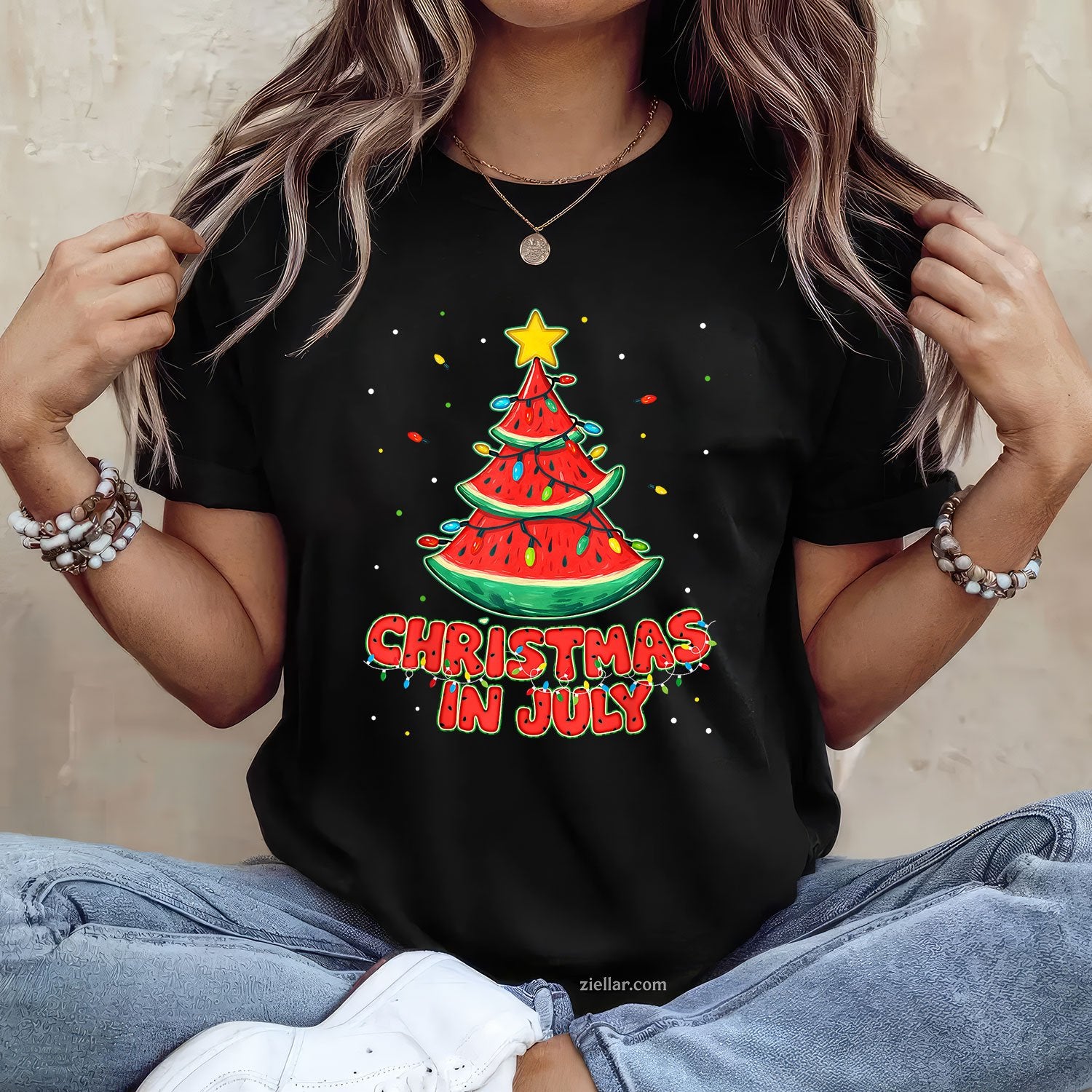 Christmas In July Watermelon Tree Beach Summer