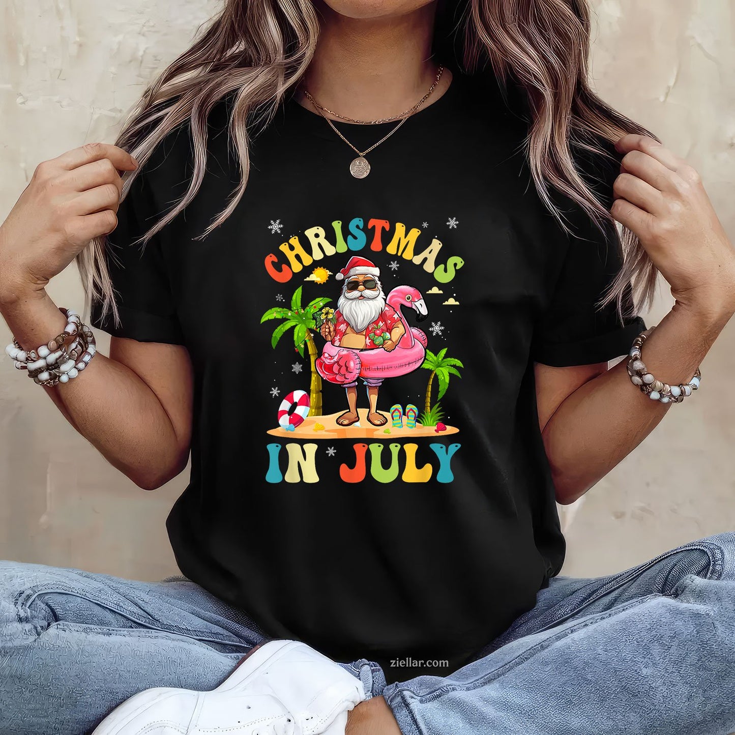 Christmas In July Funny Santa Summer