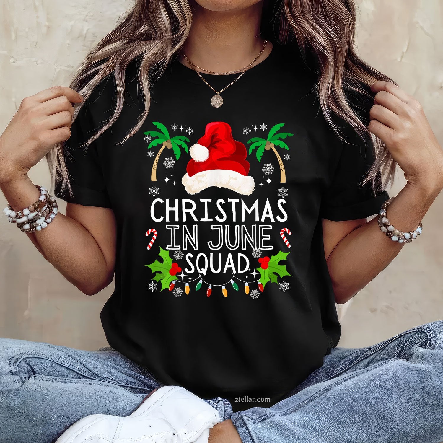 Christmas In June Squad Funny Summer Xmas Men