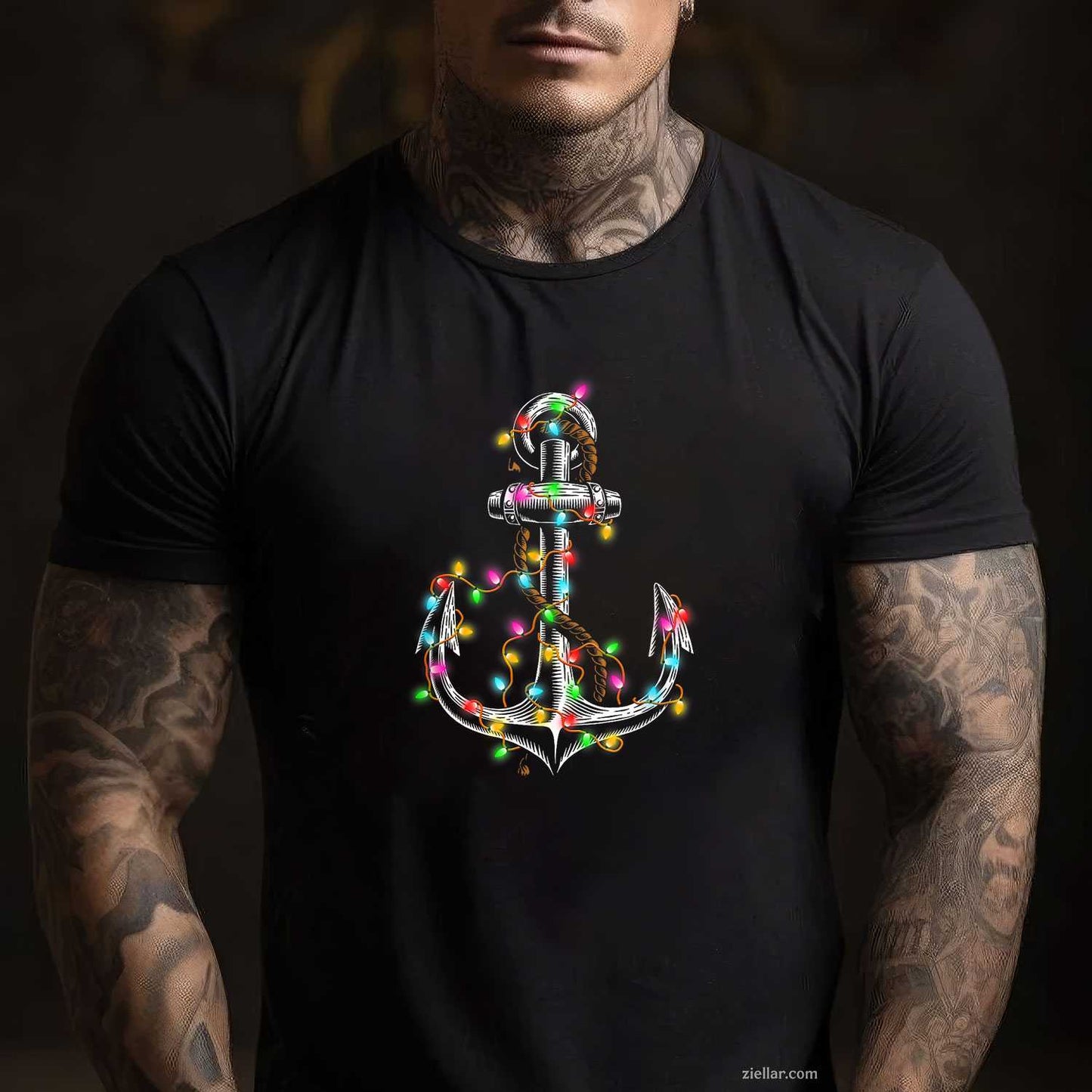 Christmas Lights Boating Sailing Cruise Boat Gifts T-Shirt, A Funny Boating Sailing Christmas Lights Tee