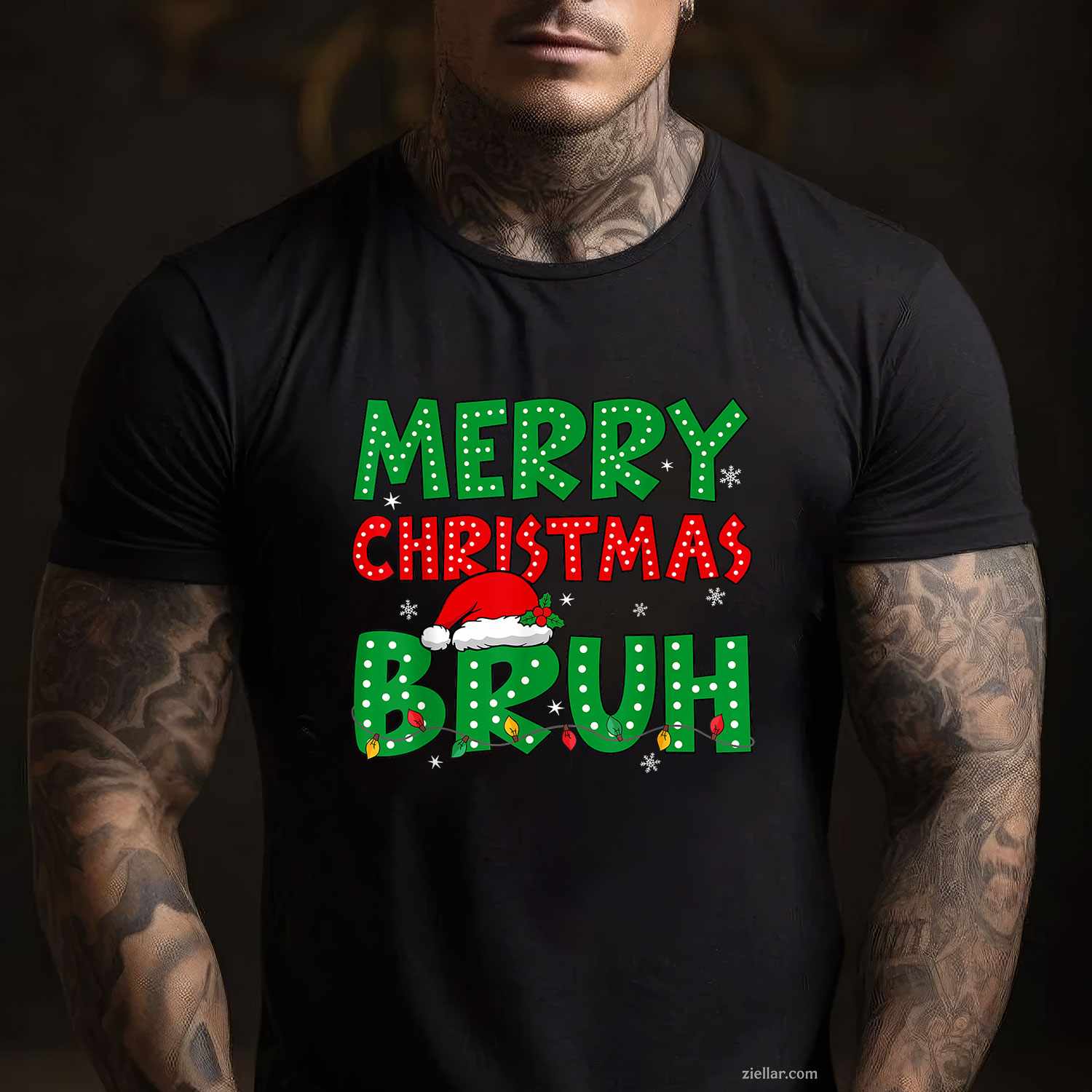 Christmas Palm Tree Light Hawaiian Tropical Xmas T-Shirt_ Fun And Unique Holiday Tee