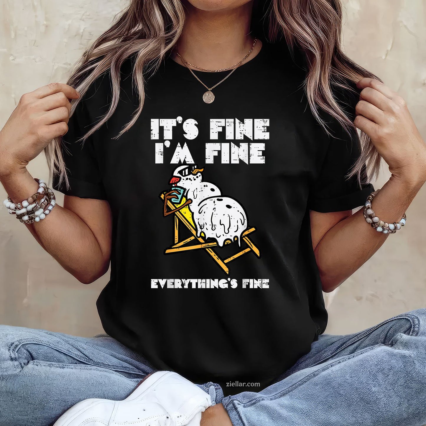 Christmas In July Snowman Melting Fine Funny Men Women