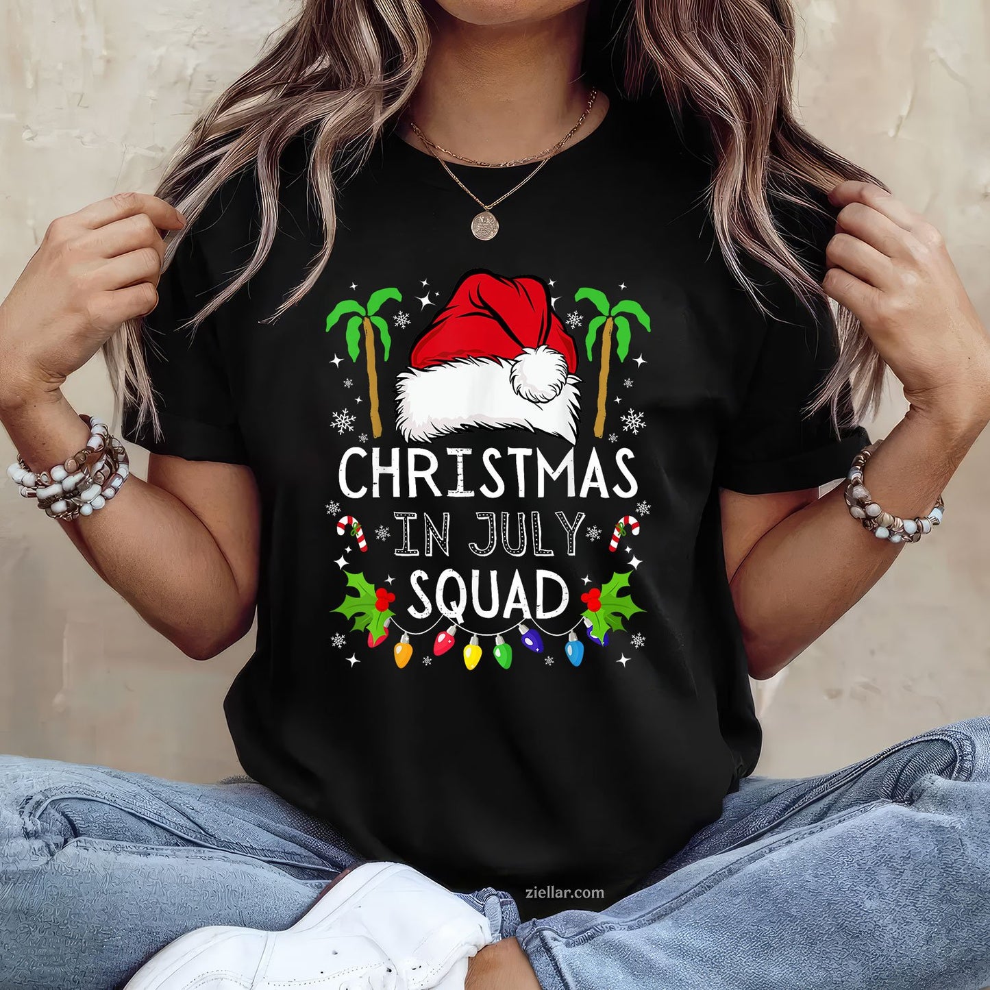 Christmas In July Squad Funny Summer Xmas Men