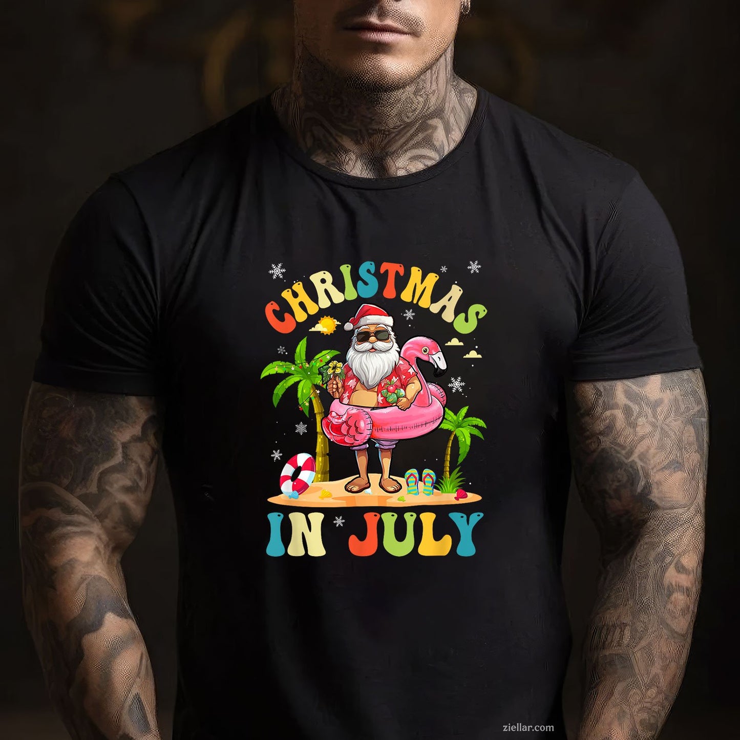 Christmas In July Funny Santa Summer