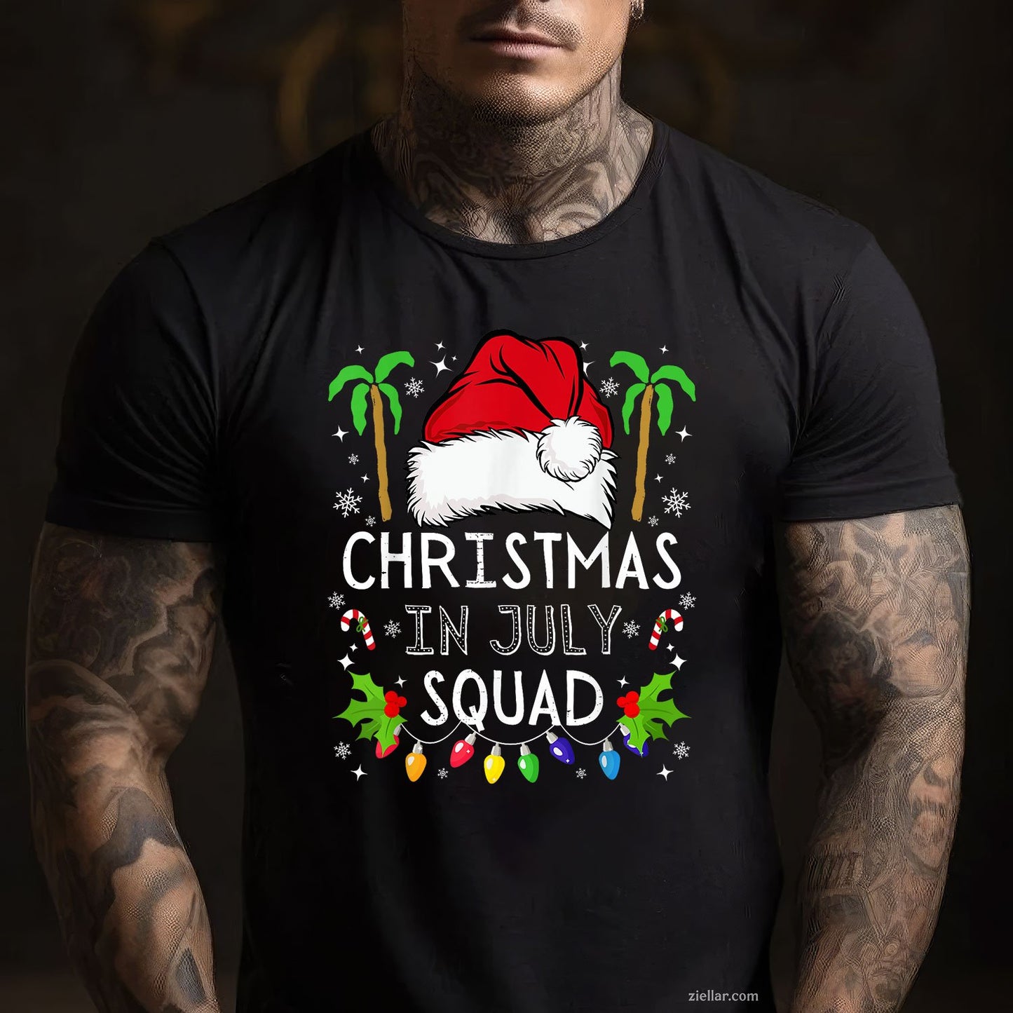 Christmas In July Squad Funny Summer Xmas Men