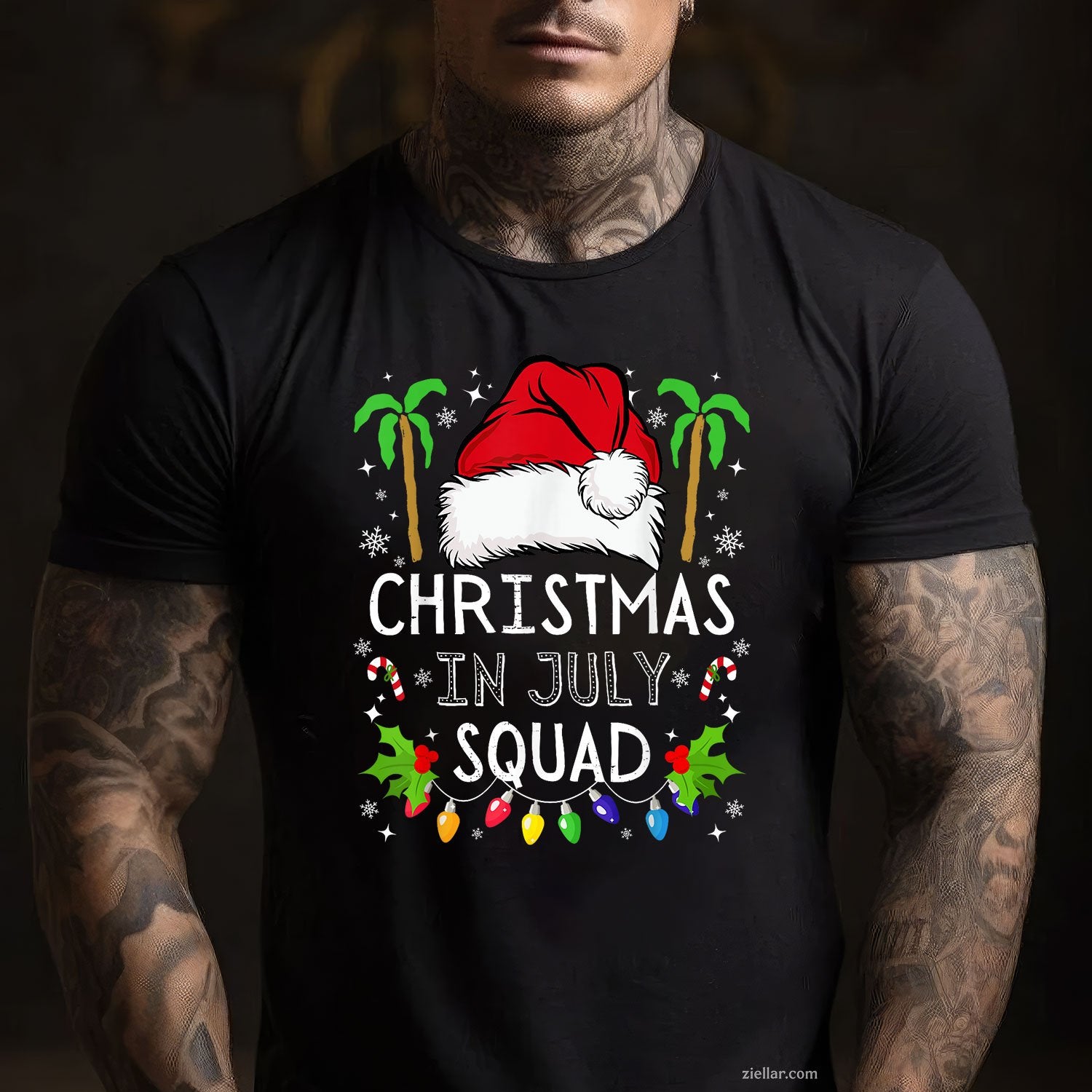 Christmas In July Squad Funny Summer Xmas Men