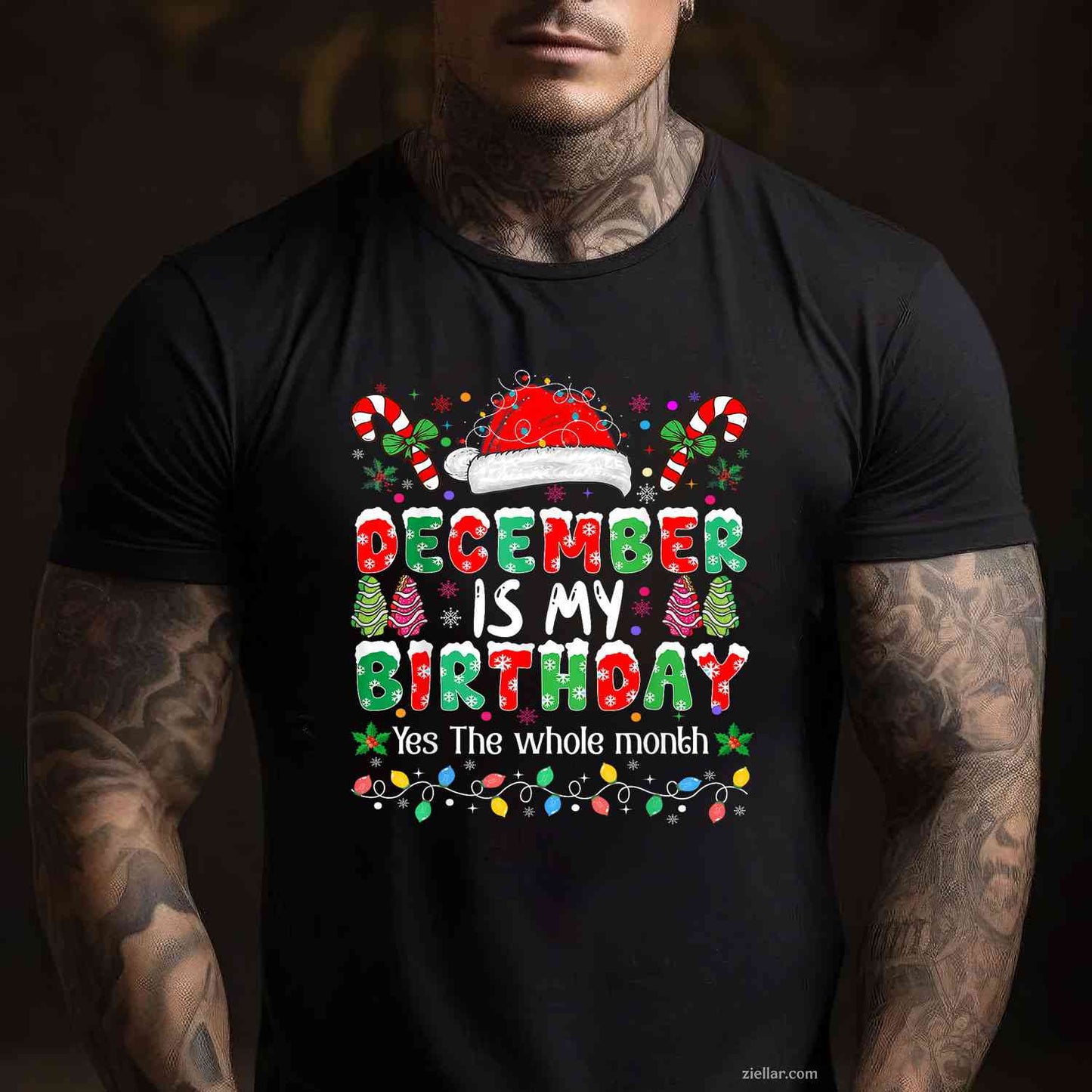 Christmas December Birthday Funny T-Shirt_ December Is My Birthday Tee, A Great Winter Season Gift