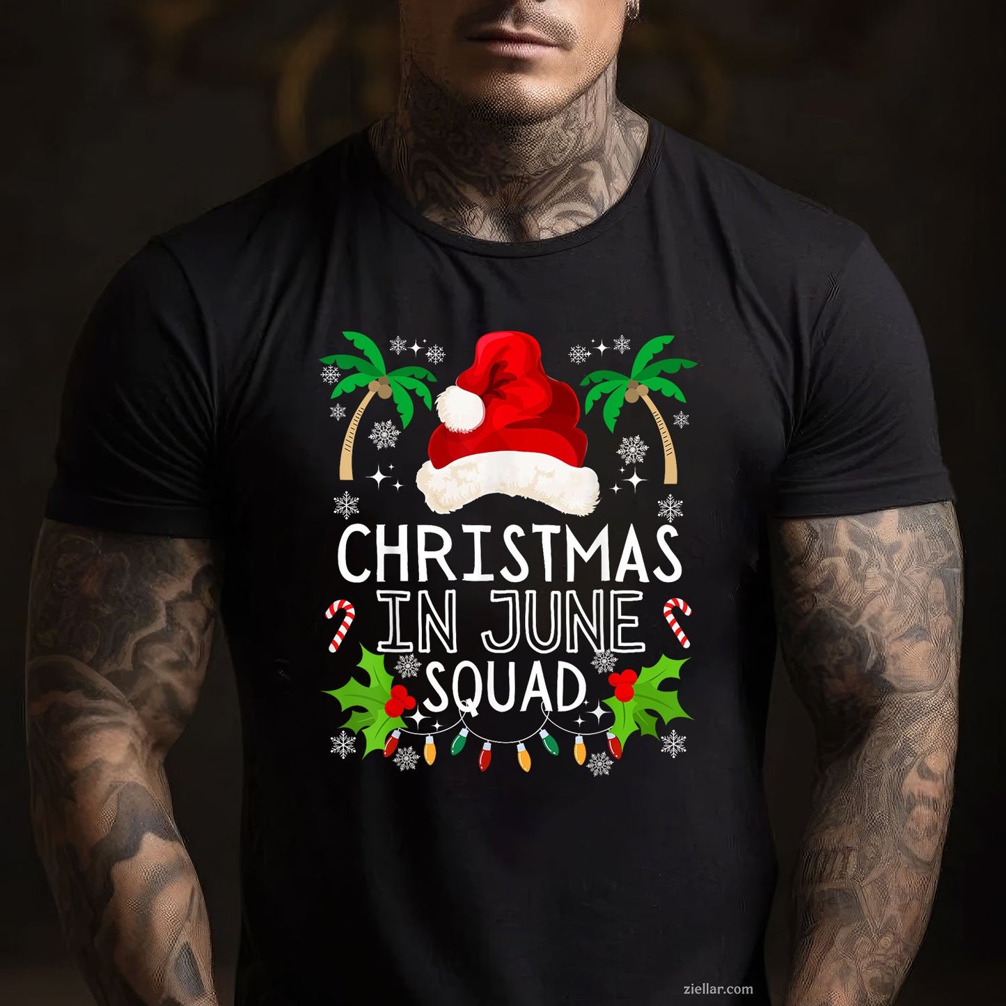 Christmas In June Squad Funny Summer Xmas Men