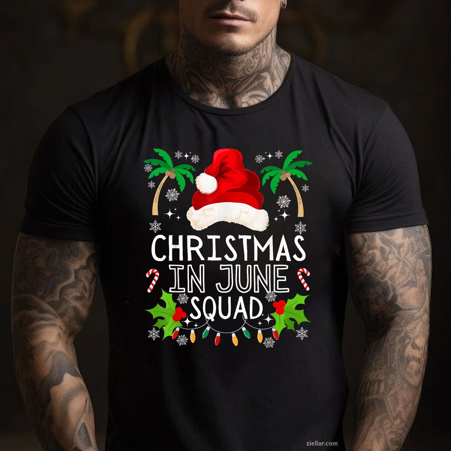 Christmas In June Squad Funny Summer Xmas Men