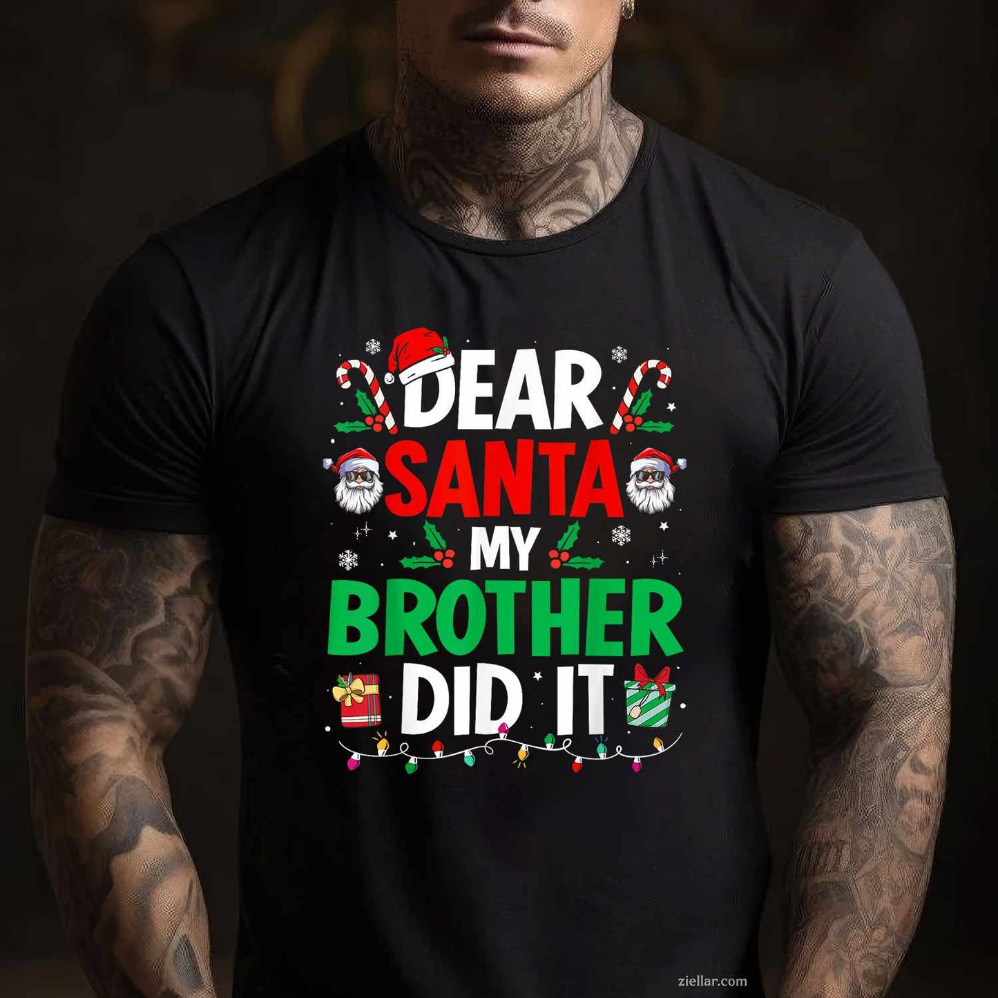Christmas Crew Xmas Lights Family Matching Pajamas T-Shirt, A Festive Christmas Holiday Crew Pajama Tee