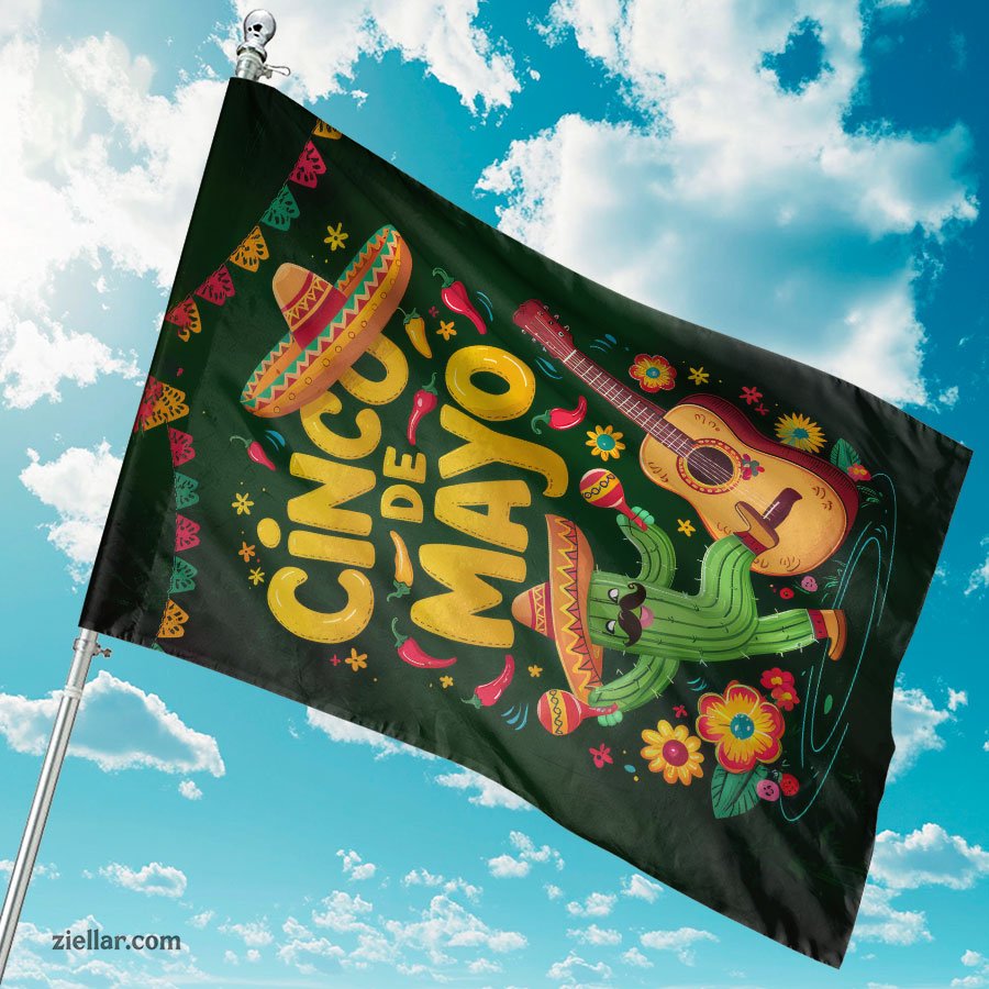Cinco de Mayo Mexican Fiesta Cactus and Sombrero Design for Party Supplies