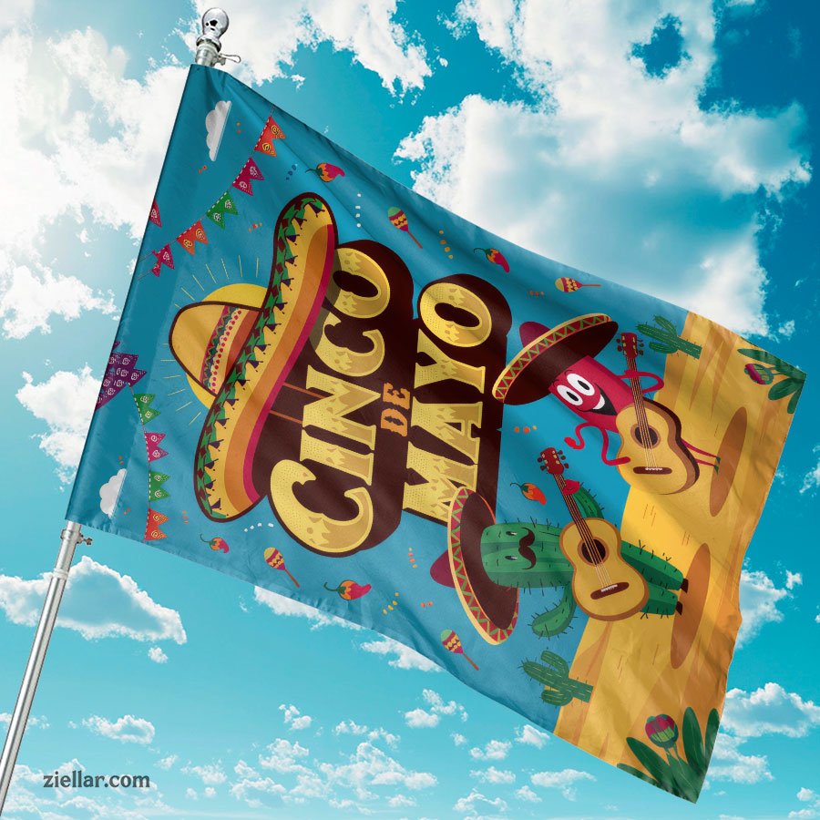 Cinco de Mayo Festive Animated Cactus and Chili Pepper for Party Supplies