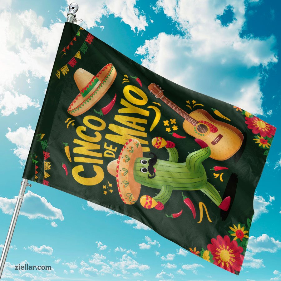 Cinco de Mayo Festive Cactus and Sombrero Theme for Party Decorations Gift