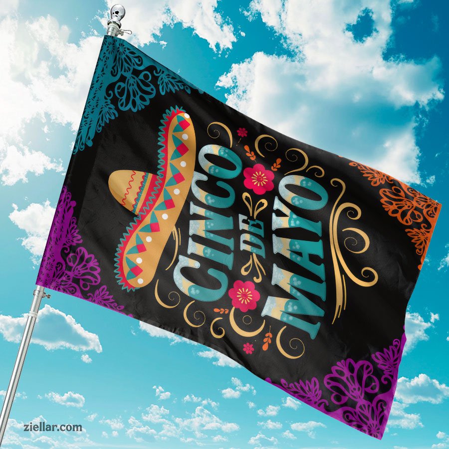 Cinco de Mayo Fiesta Party Decoration with Colorful Sombrero and Festive Theme