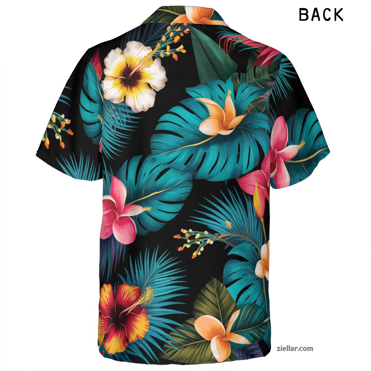 Colorful Paradise Floral Hawaiian Shirt Tee, Casual Summer Tee for Adults