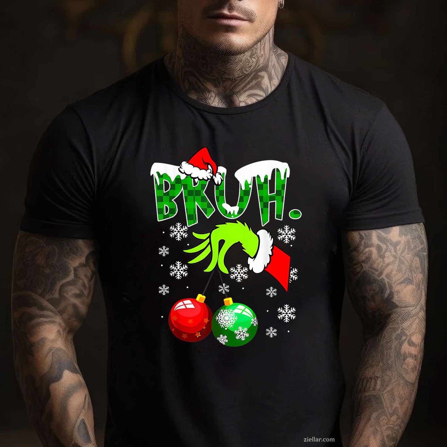 Cute Christmas Cats In Space Ornaments T-Shirt, A Space Cat Xmas Ornaments Holiday Tee