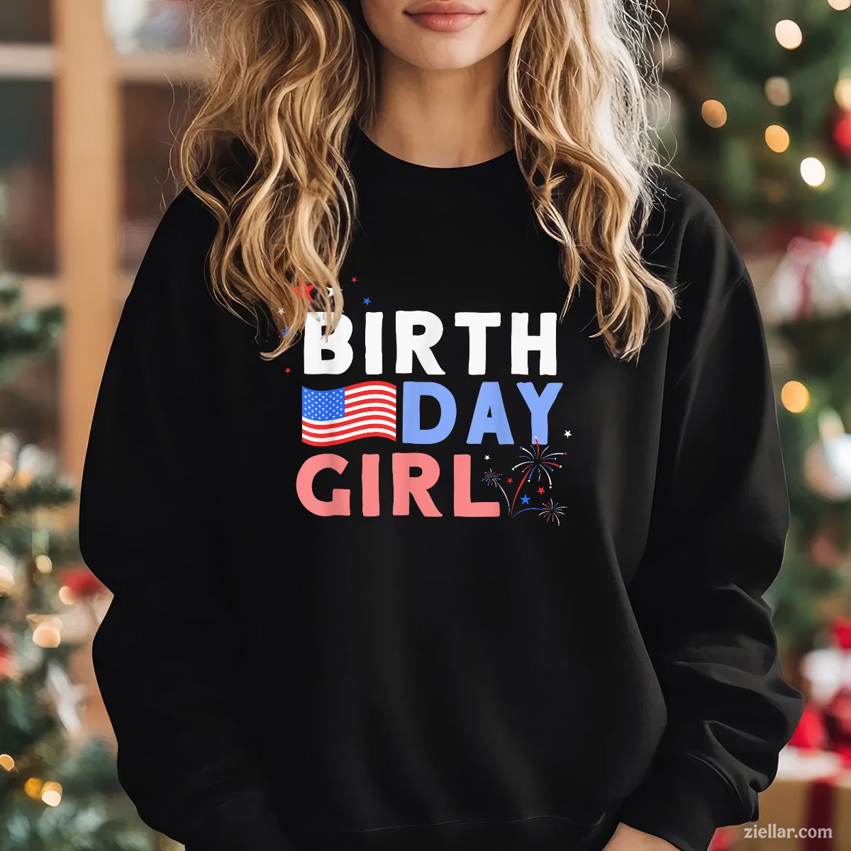 Cute It's My Birthday 4th of July Design For Women Sweatshirt, Patriotic USA Independence Day Gift