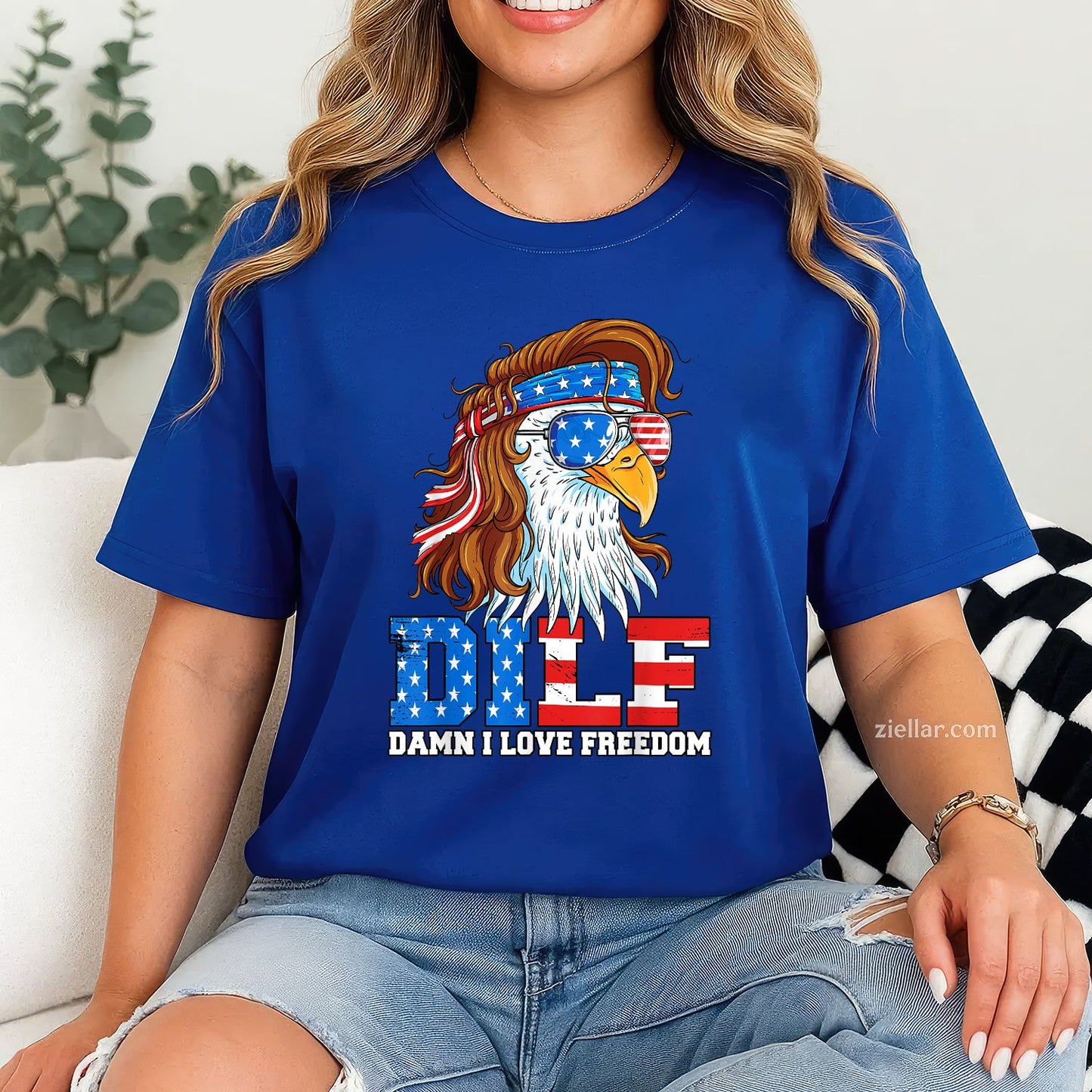 DILF Damn I Love Freedom Eagle Funny Patriotic 4th