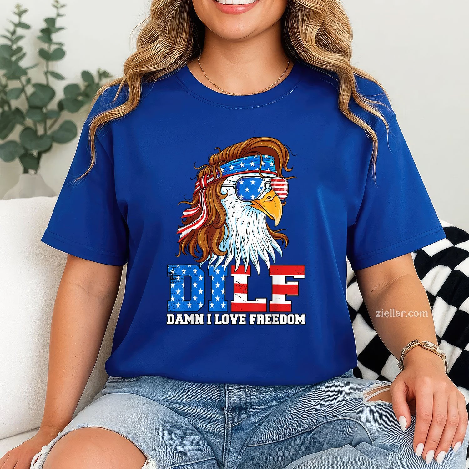 DILF Damn I Love Freedom Eagle Funny Patriotic 4th