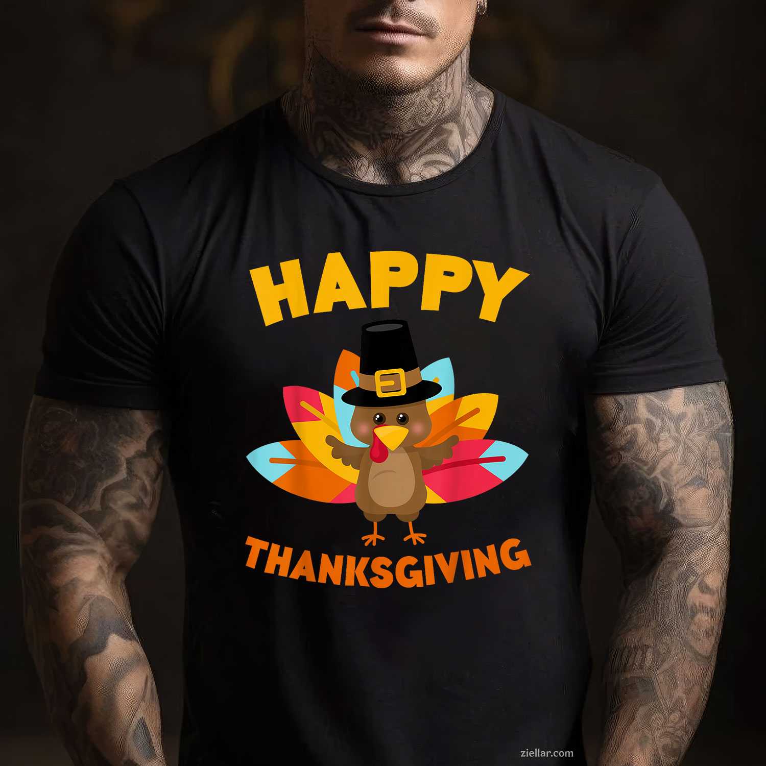 Dabbing Turkey Thanksgiving Pilgrim Funny Dab Vintage T-Shirt And Tee For Men And Adults