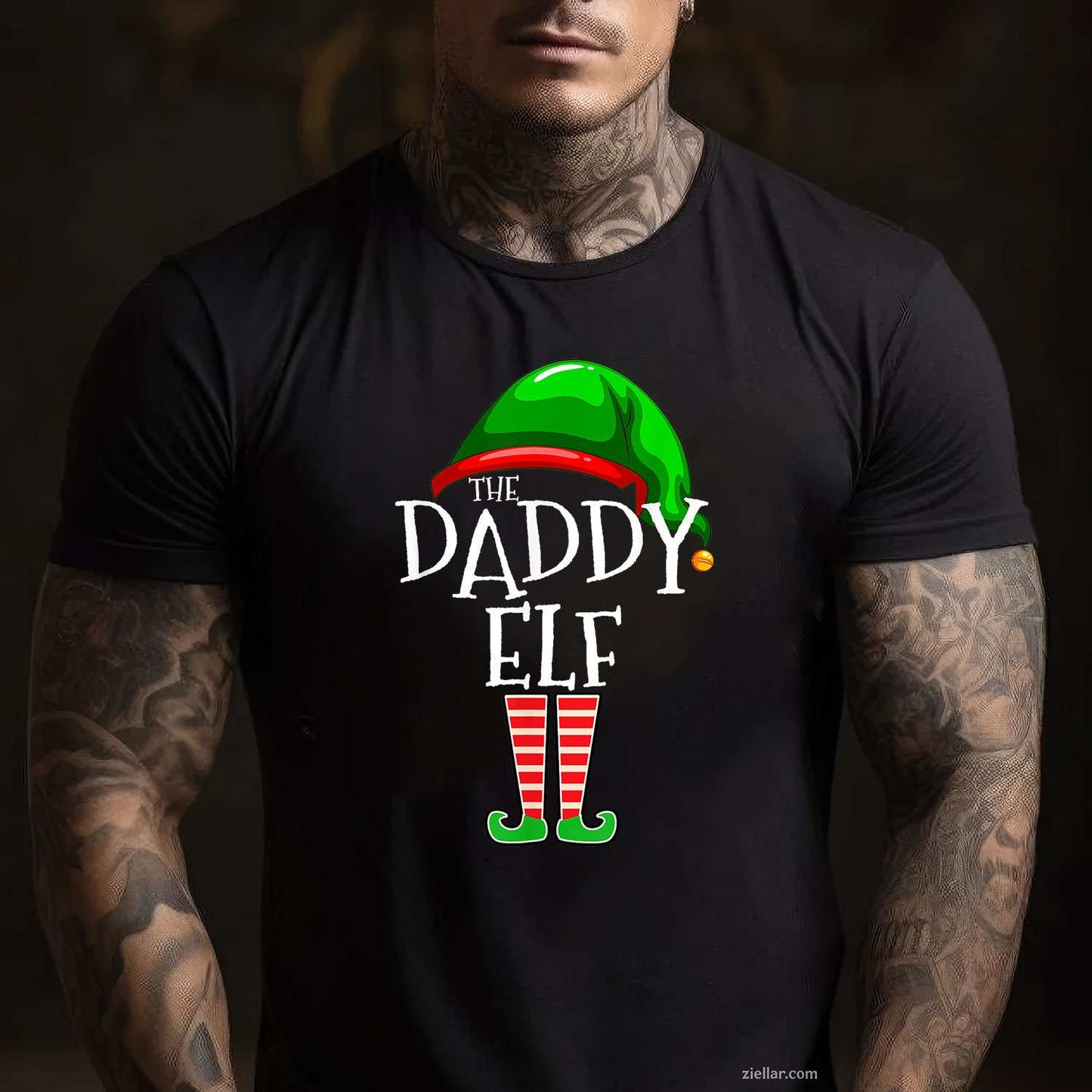Daddy Elf Family Matching Group Christmas T-Shirt, A Funny Daddy Elf Family Matching Christmas Tee