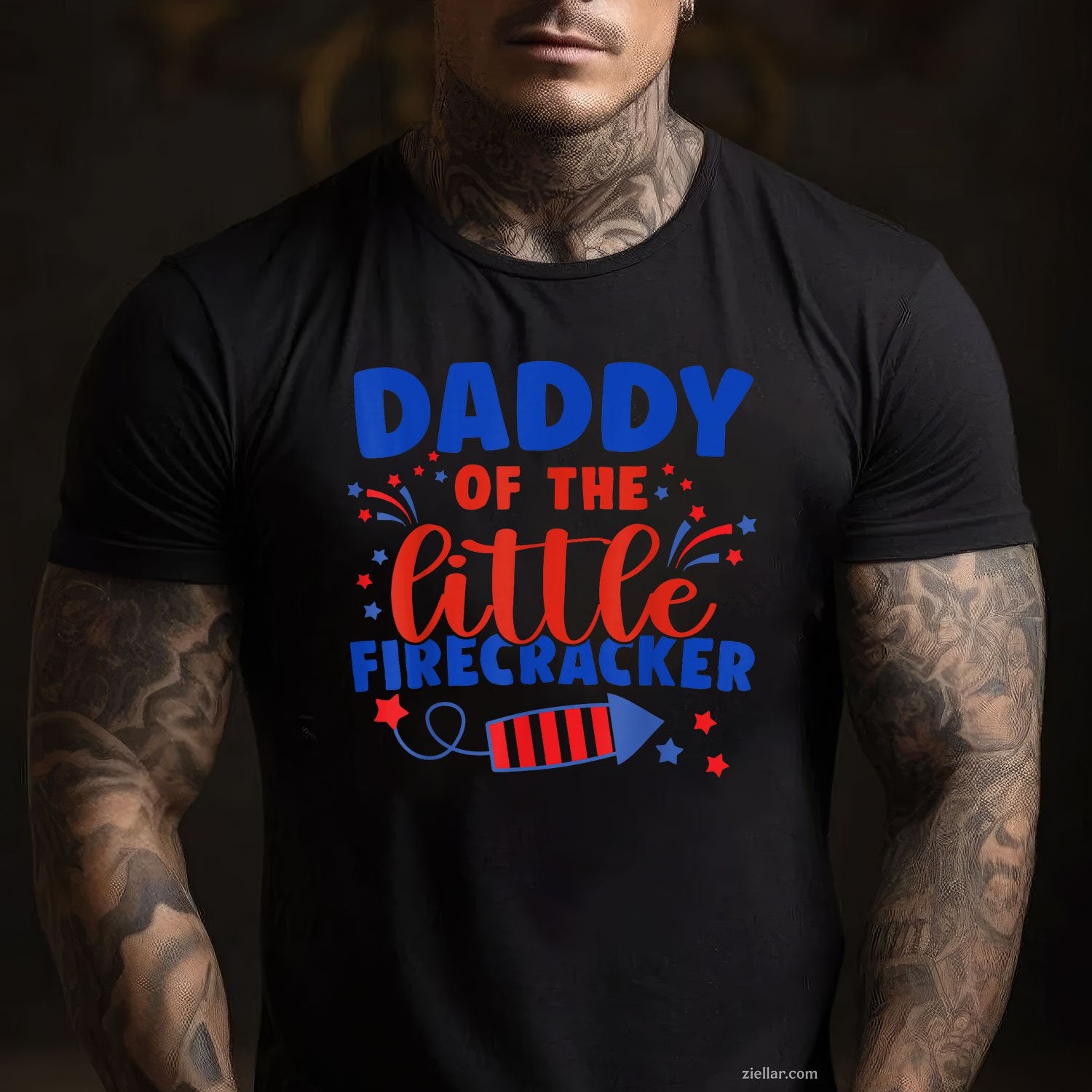 Daddy of the little firecracker Fourth July Birthday TShirt