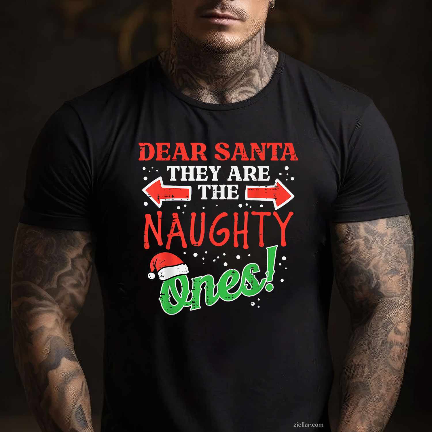 Dear Santa They Naughty Ones Christmas Xmas Men Women T-Shirt, A Dear Santa Naughty List Christmas Tee For Adults