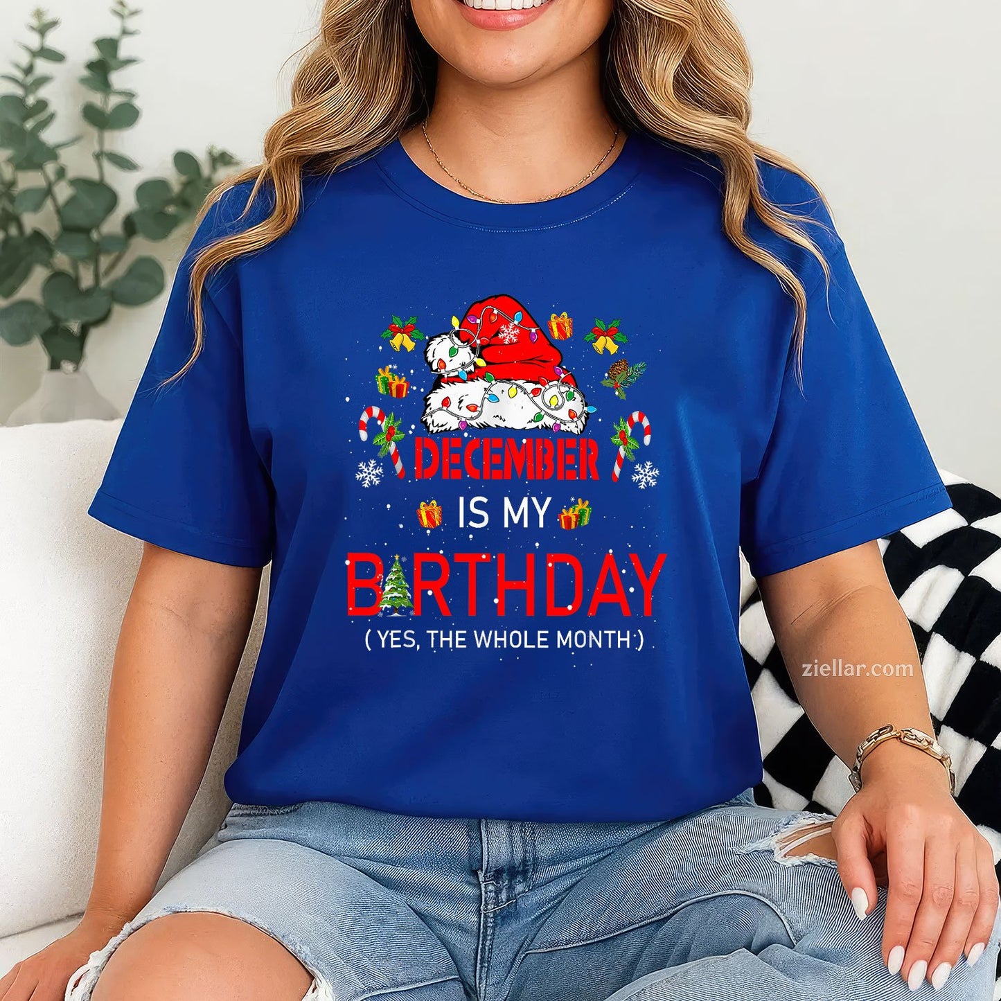 December Is My Birthday Month Tee and T-Shirt, Whole Month Christmas Birthday T-Shirt for Adults