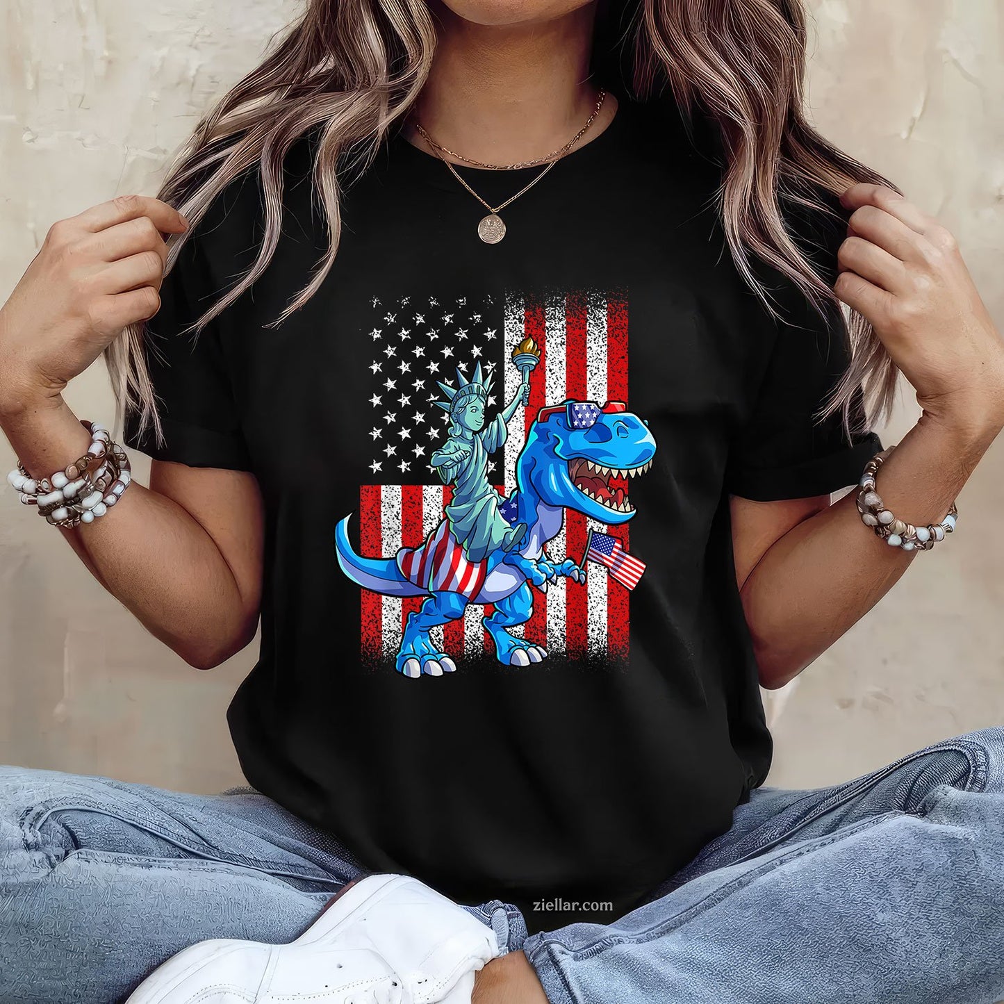 Dino Statue Of Liberty