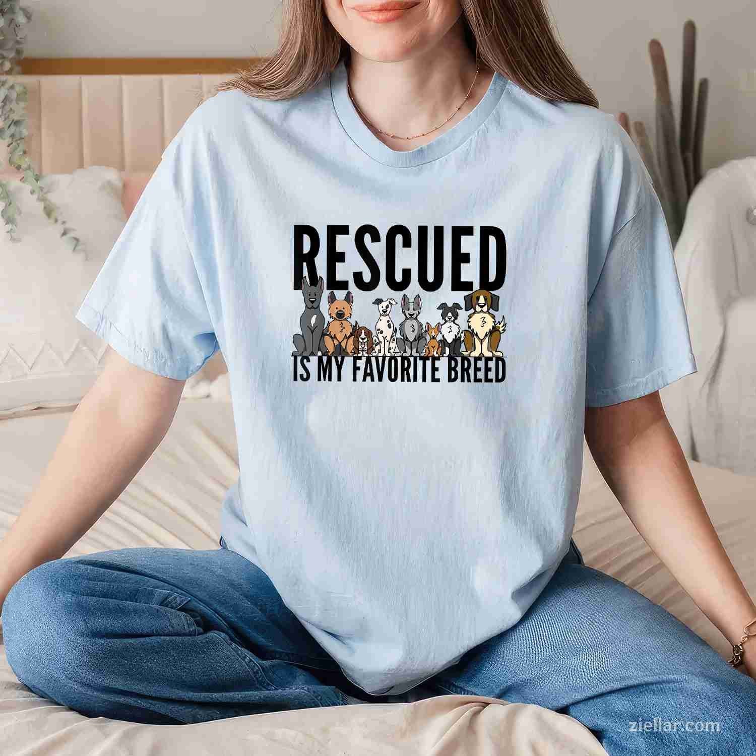 Dog Lovers T-Shirt For Women Men, Rescue Dog Vintage Graphic Tee For Adults