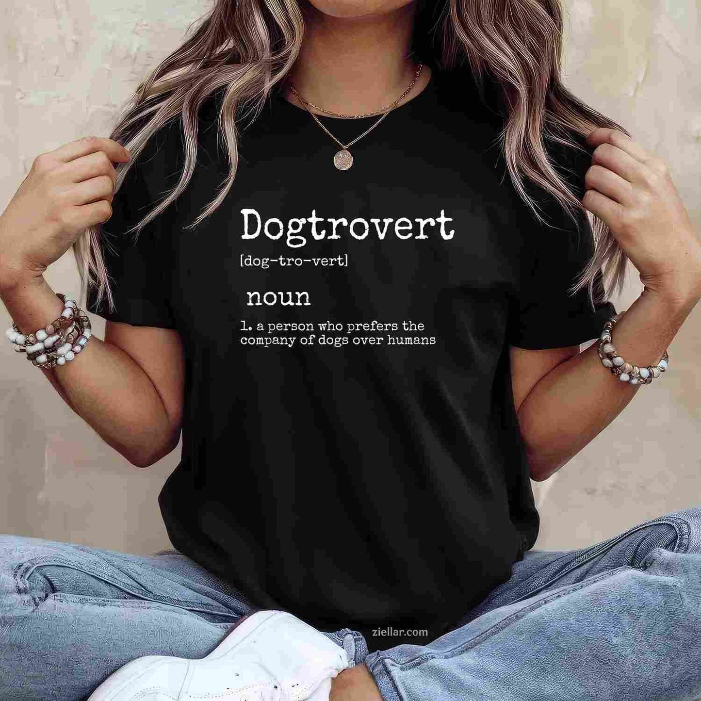 Dogtrovert Definition, Funny Dog T-Shirt, Vintage Graphic Tee For Women Men Adults