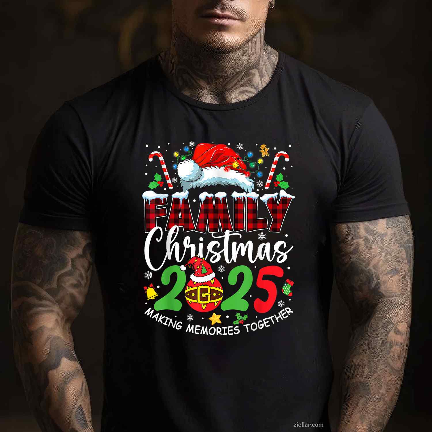 Don'T Stop Believin Santa Funny Christmas Gifts T-Shirt, A Funny Santa Christmas Believin' Tee For Adults