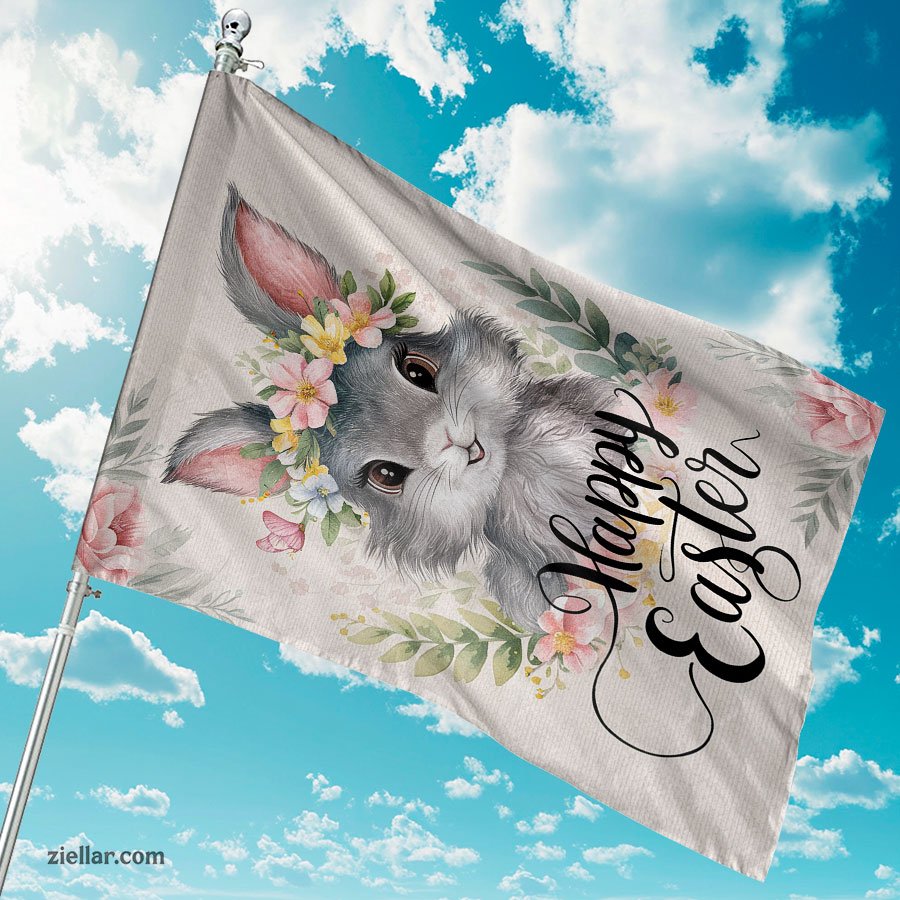 Easter Garden Flag 12x18 Inch Double Sided Burlap Bunny Yard Outdoor Decor