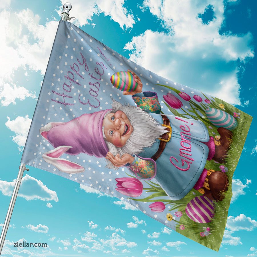 Easter Gnome with Pink Hat and Bunny Ears Spring Decoration for Home or Garden