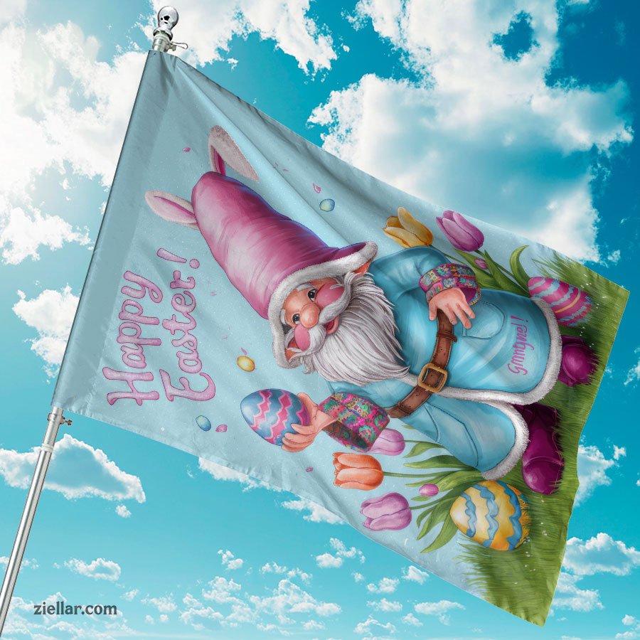 Easter Gnome with Pink Hat Spring Decor Cute Bunny Eggs Holiday Decoration