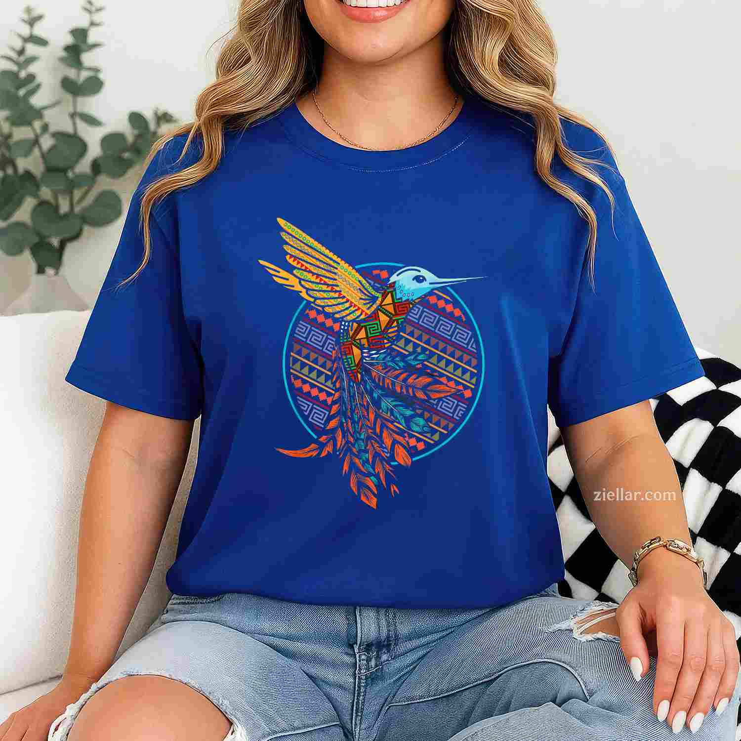 Eclipse Headdress Native American Indian, Traditional Art T-Shirt And Tee For Adults