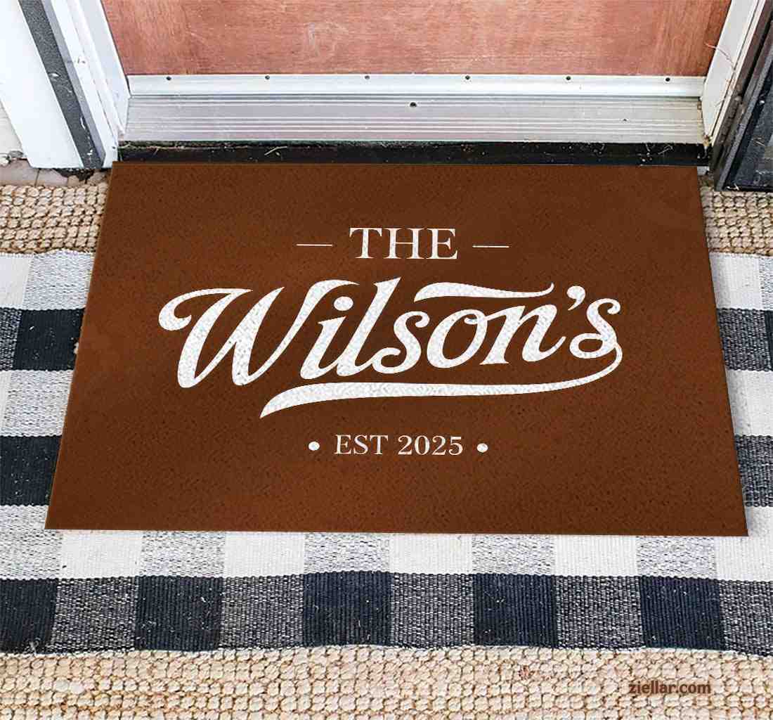 Elegant Family Name Doormat - Personalized Entry Rug for Stylish Home Touch